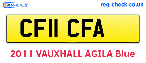 CF11CFA are the vehicle registration plates.