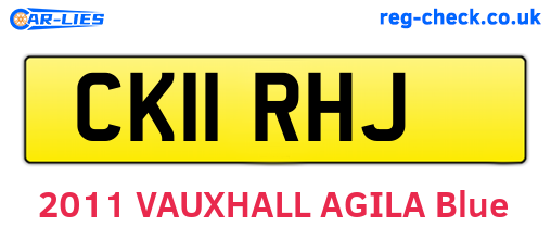 CK11RHJ are the vehicle registration plates.