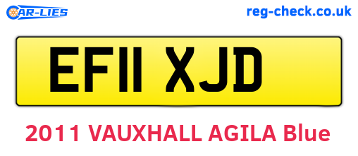 EF11XJD are the vehicle registration plates.