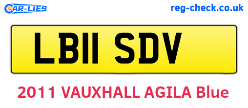 LB11SDV are the vehicle registration plates.