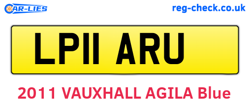 LP11ARU are the vehicle registration plates.