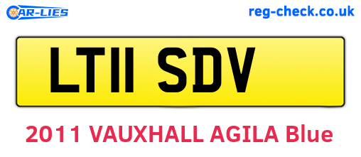 LT11SDV are the vehicle registration plates.