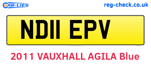 ND11EPV are the vehicle registration plates.