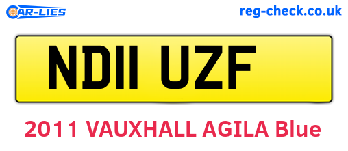 ND11UZF are the vehicle registration plates.