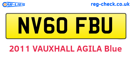 NV60FBU are the vehicle registration plates.