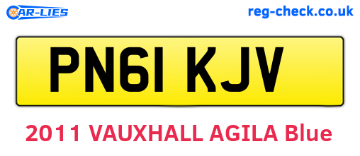 PN61KJV are the vehicle registration plates.