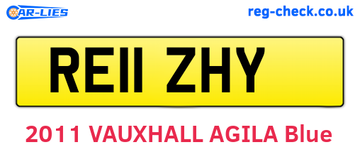 RE11ZHY are the vehicle registration plates.