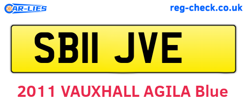 SB11JVE are the vehicle registration plates.