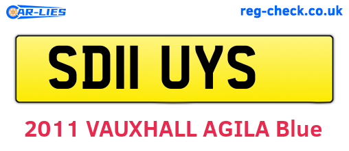 SD11UYS are the vehicle registration plates.