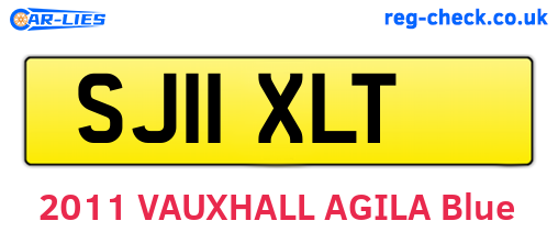 SJ11XLT are the vehicle registration plates.