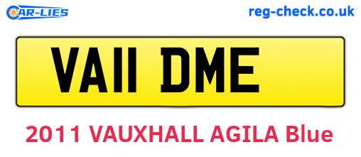 VA11DME are the vehicle registration plates.