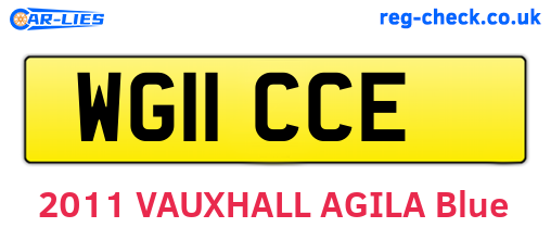 WG11CCE are the vehicle registration plates.