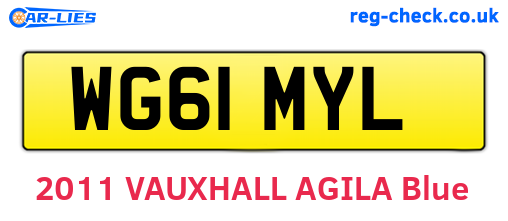 WG61MYL are the vehicle registration plates.