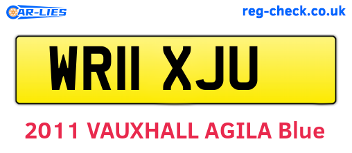 WR11XJU are the vehicle registration plates.
