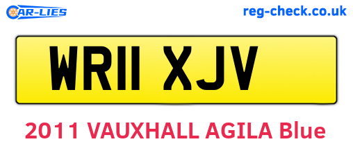 WR11XJV are the vehicle registration plates.