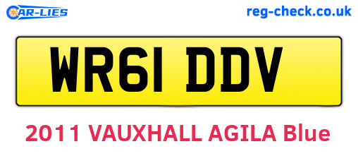 WR61DDV are the vehicle registration plates.