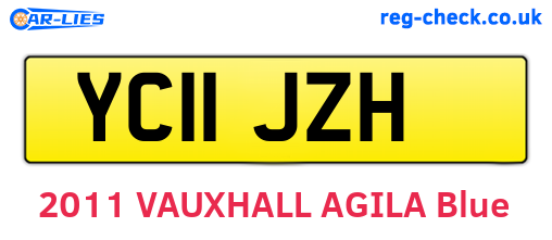 YC11JZH are the vehicle registration plates.