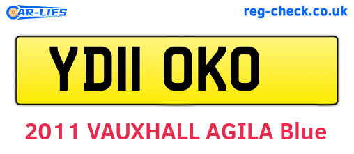 YD11OKO are the vehicle registration plates.