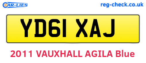 YD61XAJ are the vehicle registration plates.