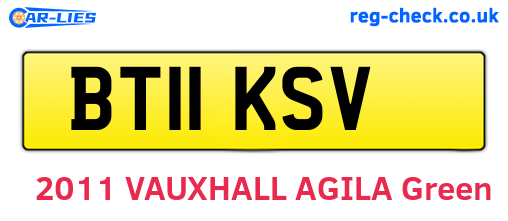 BT11KSV are the vehicle registration plates.