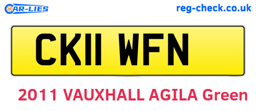 CK11WFN are the vehicle registration plates.