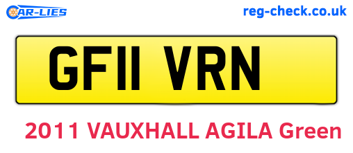 GF11VRN are the vehicle registration plates.