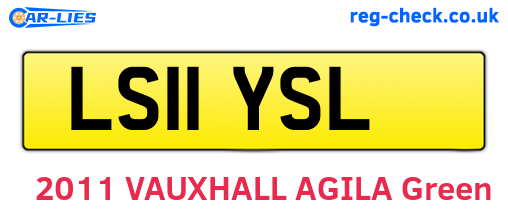 LS11YSL are the vehicle registration plates.