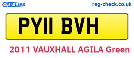 PY11BVH are the vehicle registration plates.