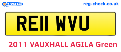 RE11WVU are the vehicle registration plates.