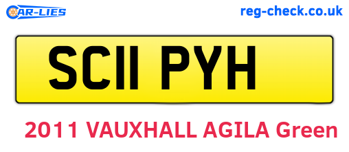 SC11PYH are the vehicle registration plates.