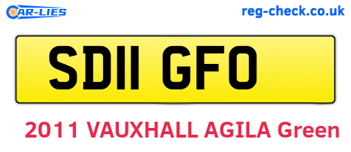 SD11GFO are the vehicle registration plates.