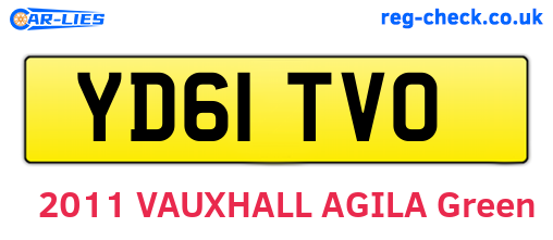 YD61TVO are the vehicle registration plates.