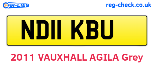 ND11KBU are the vehicle registration plates.