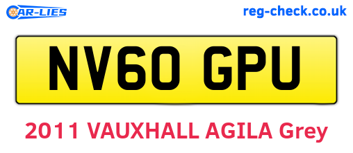 NV60GPU are the vehicle registration plates.