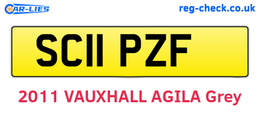 SC11PZF are the vehicle registration plates.