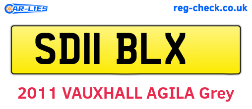SD11BLX are the vehicle registration plates.