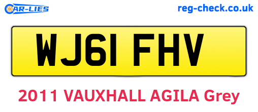 WJ61FHV are the vehicle registration plates.