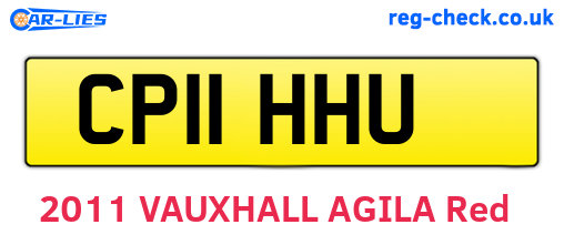 CP11HHU are the vehicle registration plates.