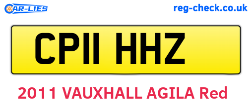 CP11HHZ are the vehicle registration plates.