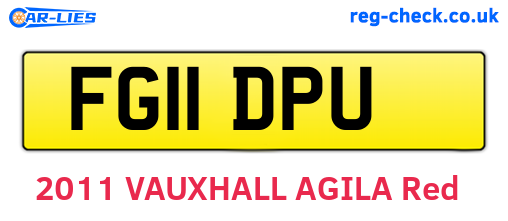 FG11DPU are the vehicle registration plates.