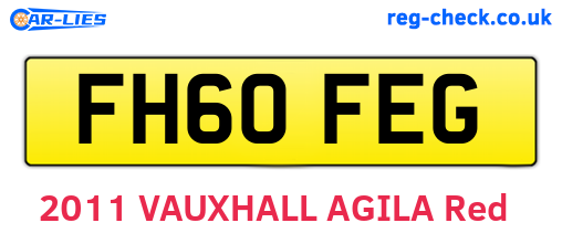 FH60FEG are the vehicle registration plates.