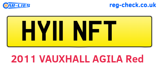 HY11NFT are the vehicle registration plates.