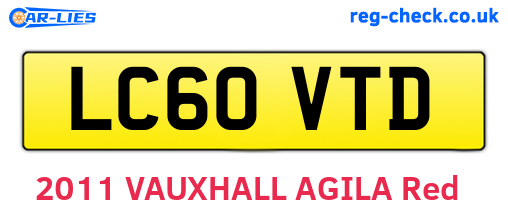 LC60VTD are the vehicle registration plates.
