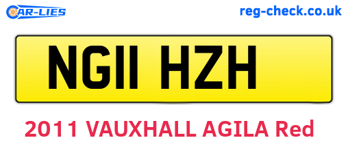 NG11HZH are the vehicle registration plates.
