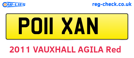 PO11XAN are the vehicle registration plates.