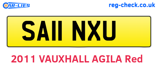 SA11NXU are the vehicle registration plates.
