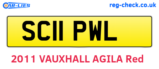 SC11PWL are the vehicle registration plates.