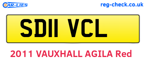 SD11VCL are the vehicle registration plates.
