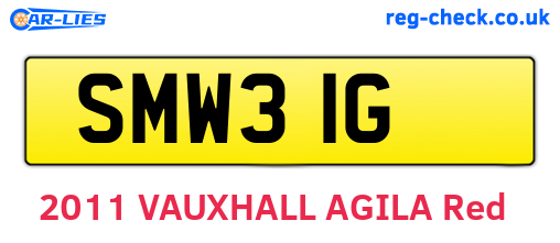 SMW31G are the vehicle registration plates.