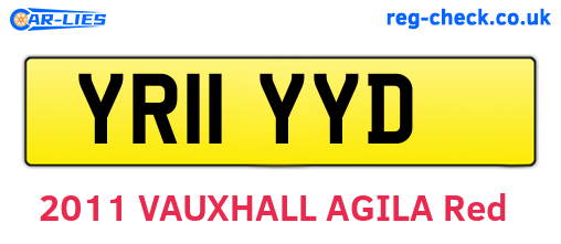 YR11YYD are the vehicle registration plates.